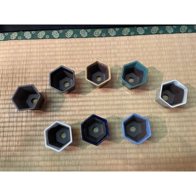 Photo3: No.MS1569-2.5  Hexagonal cascade pot, 8pcs set