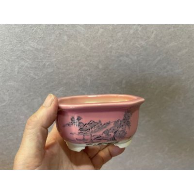 Photo4: No.Maru512  Bunzan shohin bonsai pot set, 4pcs