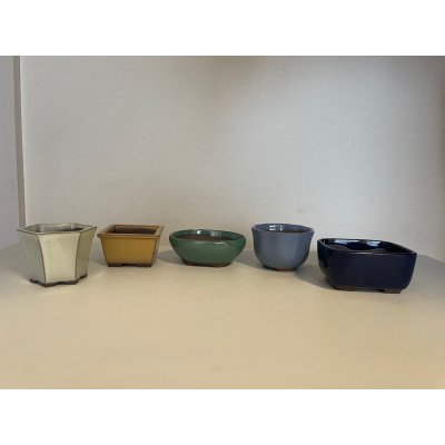 Photo2: No.MP-Maru 4 [2B-35]  Mame pot set, 5 pieces